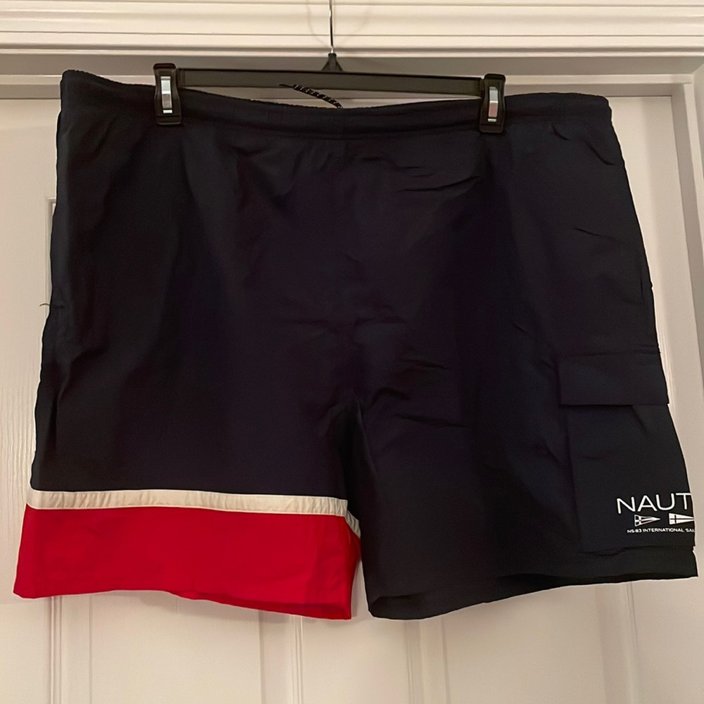 Gently used men’s nautical swim trunks
